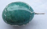 Amazonite pendant wire wrapped in sterling silver