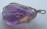 Ametrine pendant wire wrapped in sterling silver