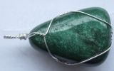 Fuchsite pendant wire wrapped in sterling silver