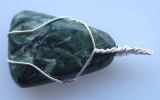 Jasper pendant wire wrapped in sterling silver