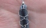 Kyanite pendant wire wrapped in sterling silver