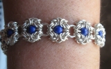 925 Silver Romanov Bracelet With Lapis Lazuli 22,9 g