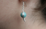 925 Silver Magnesite Turquoise Earrings 5,4 g