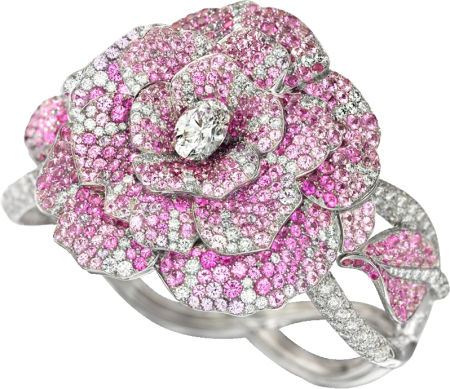 Diamond, Pink Sapphire, White Gold Bracelet, Chanel, French